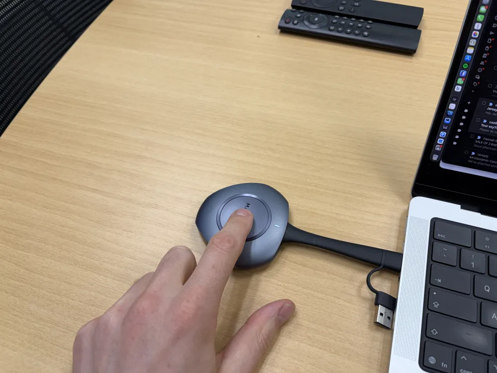press the middle